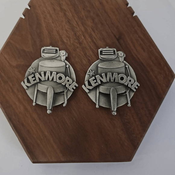 Kenmore Pewter Stove Oven Laundry Magnets Pair of 2 - Picture 1 of 4